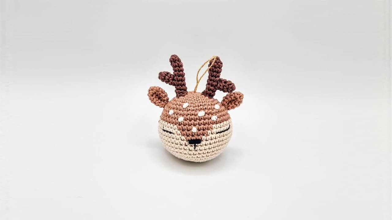 Deer Ornament Crochet Amigurumi Free PDF Pattern 3