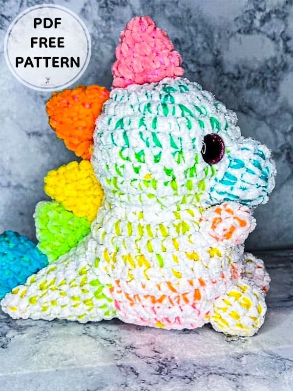 Easy Crochet Dinosaur Trex PDF Amigurumi Free Pattern 3