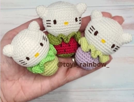 PDF Croche Chaveiro Hello Kitty Receita De Amigurumi Gratis Corpo