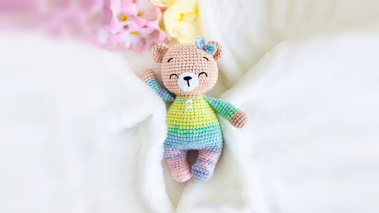 Sleepy Baby Crochet Bear PDF Amigurumi Free Pattern 3