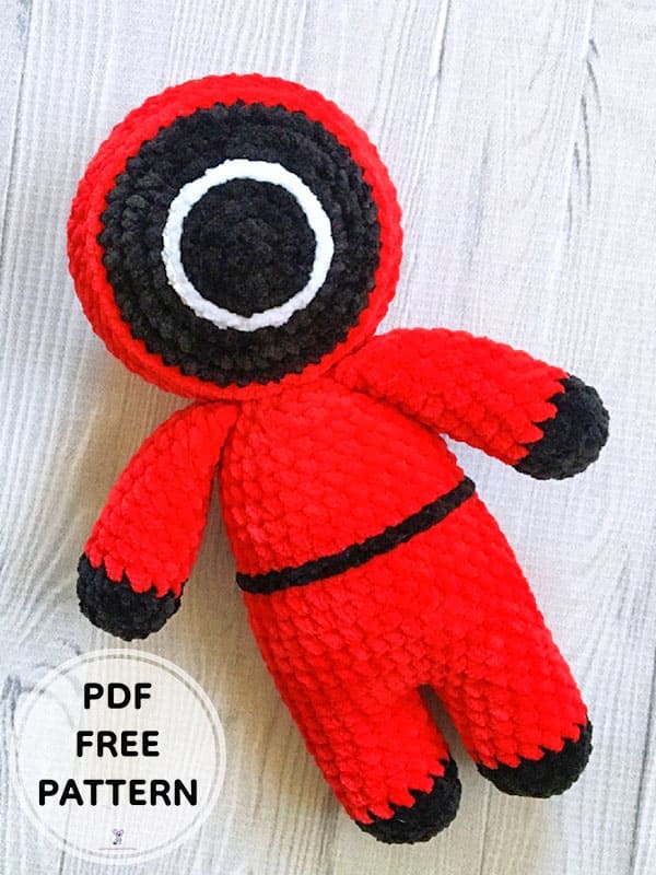 Squid Game Guard Crochet Doll PDF Amigurumi Free Pattern