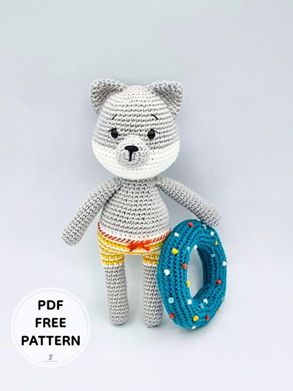 Swimmer Bear Crochet Amigurumi Free PDF Pattern 1 1