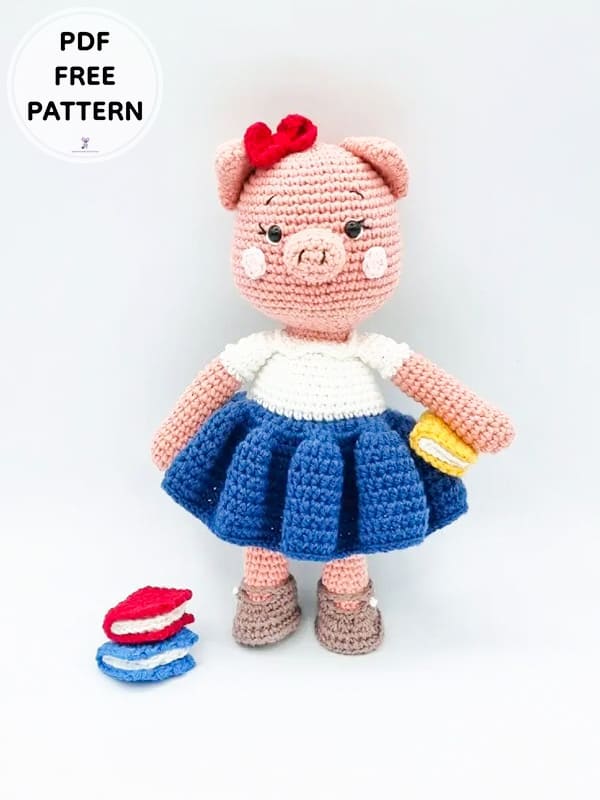 Crochet Pig Marceline Free Amigurumi Pattern 1 1