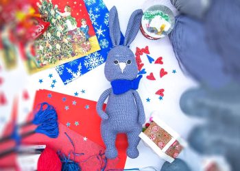 Crochet Bunny With Bowtie Amigurumi Free Pattern