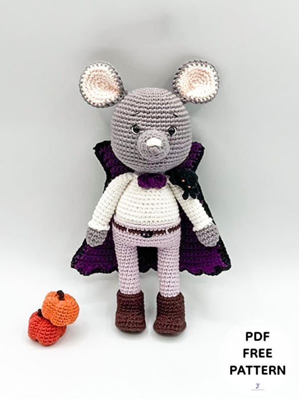 Crochet Vampire Mouse Amigurumi Free Pattern 1 1