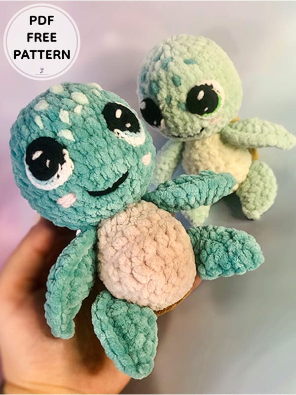 Free Crochet Turtle Amigurumi PDF Pattern1
