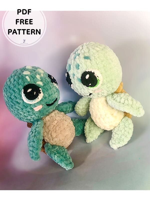 Free Crochet Turtle Amigurumi PDF Pattern2