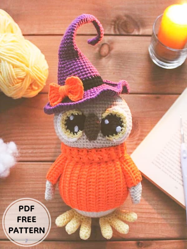 Halloween Crochet Owl Amigurumi PDF Free Pattern 2