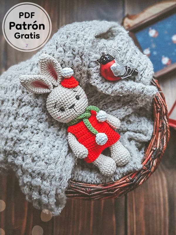 Amigurumi Conejo Vestido De Navidad PDF Patrones Gratis