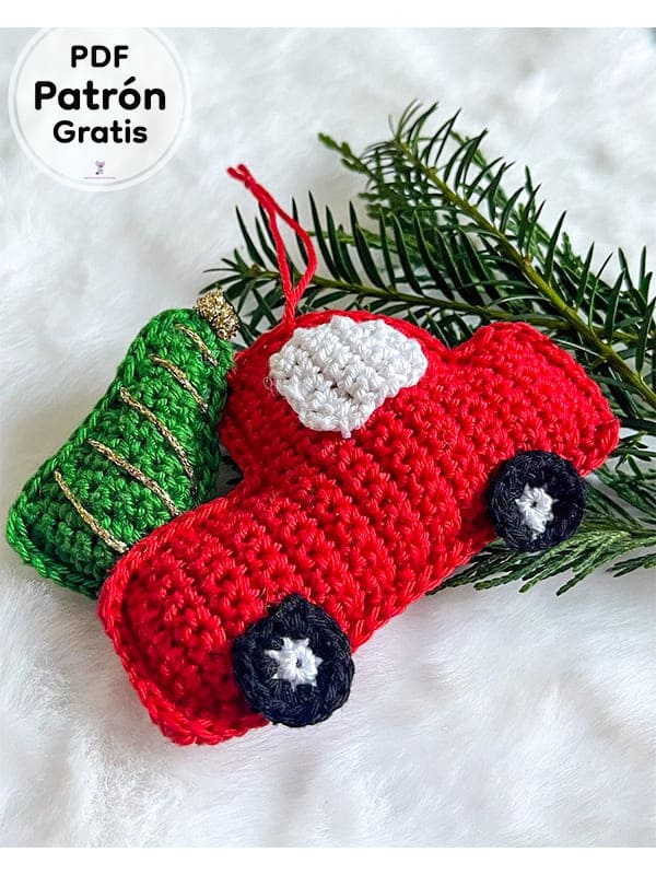 Amigurumi Navidad Camion Rojo Ornamentar Patrones Gratis
