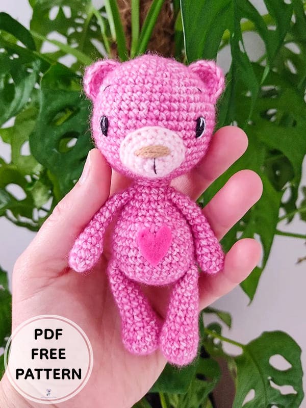 Bright Crochet Teddy Bear Amigurumi Free Pattern2