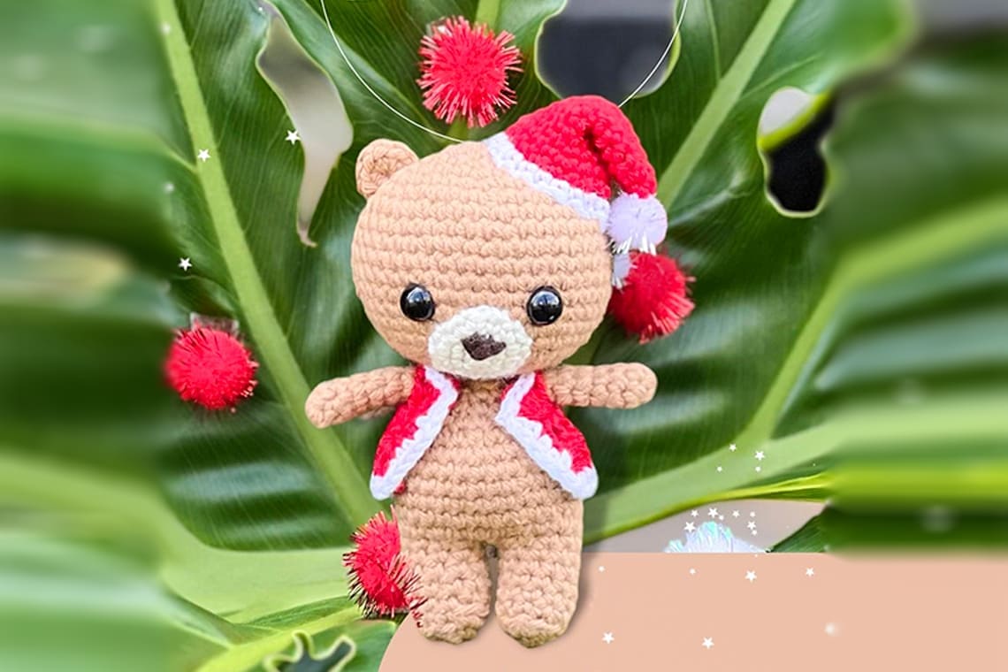Christmas Crochet Bear Jake PDF Free Amigurumi Patterns 01