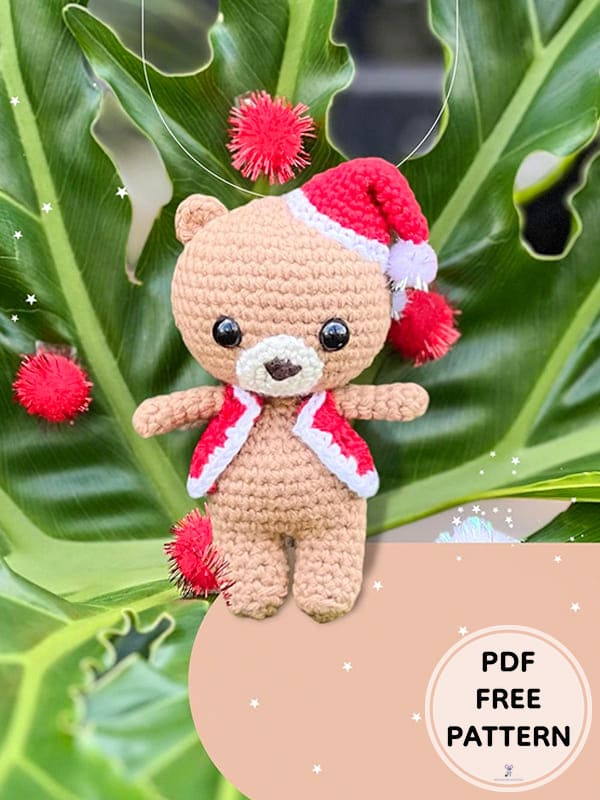Christmas Crochet Bear Jake PDF Free Amigurumi Patterns 02