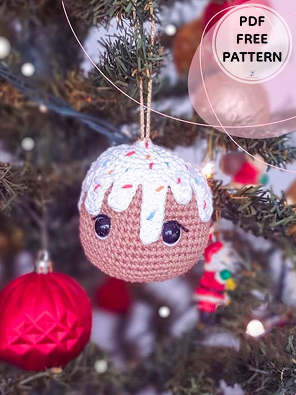 Crochet Christmas Ornaments Cookie PDF Free Amigurumi Patterns 1