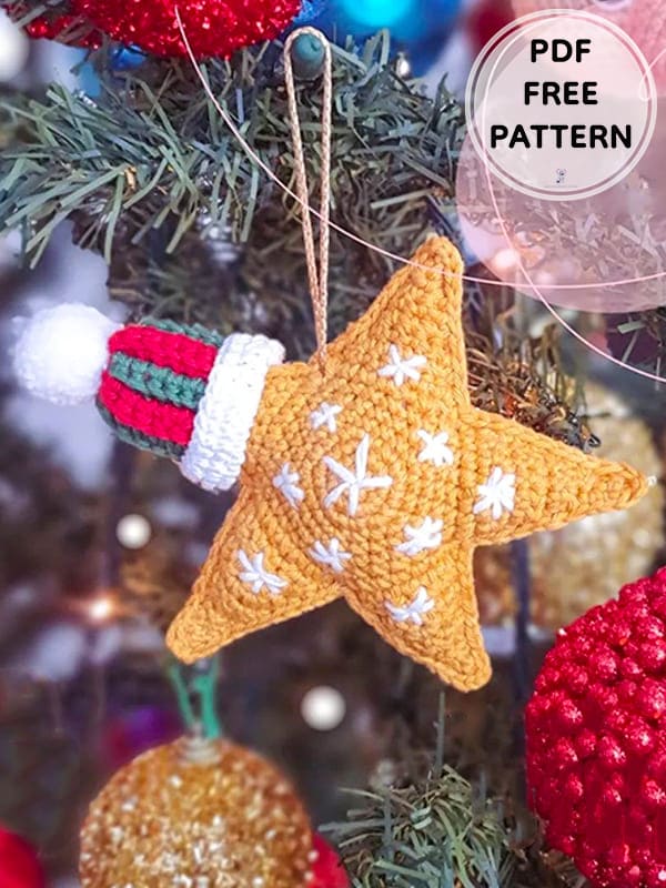 Crochet Christmas Ornaments Star PDF Free Amigurumi Patterns 1