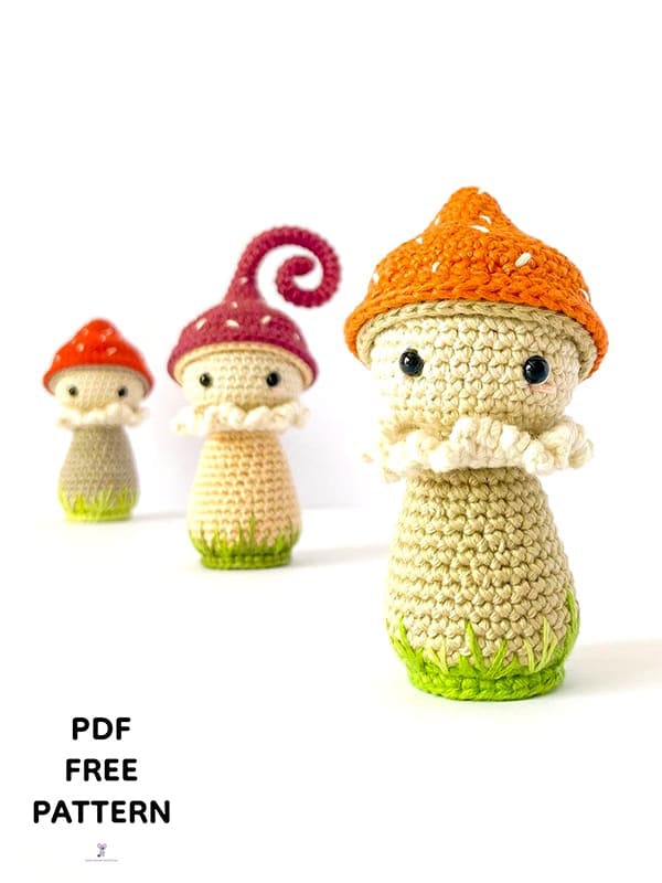Crochet Mushroom Wildlings PDF Amigurumi Free Pattern 2 1