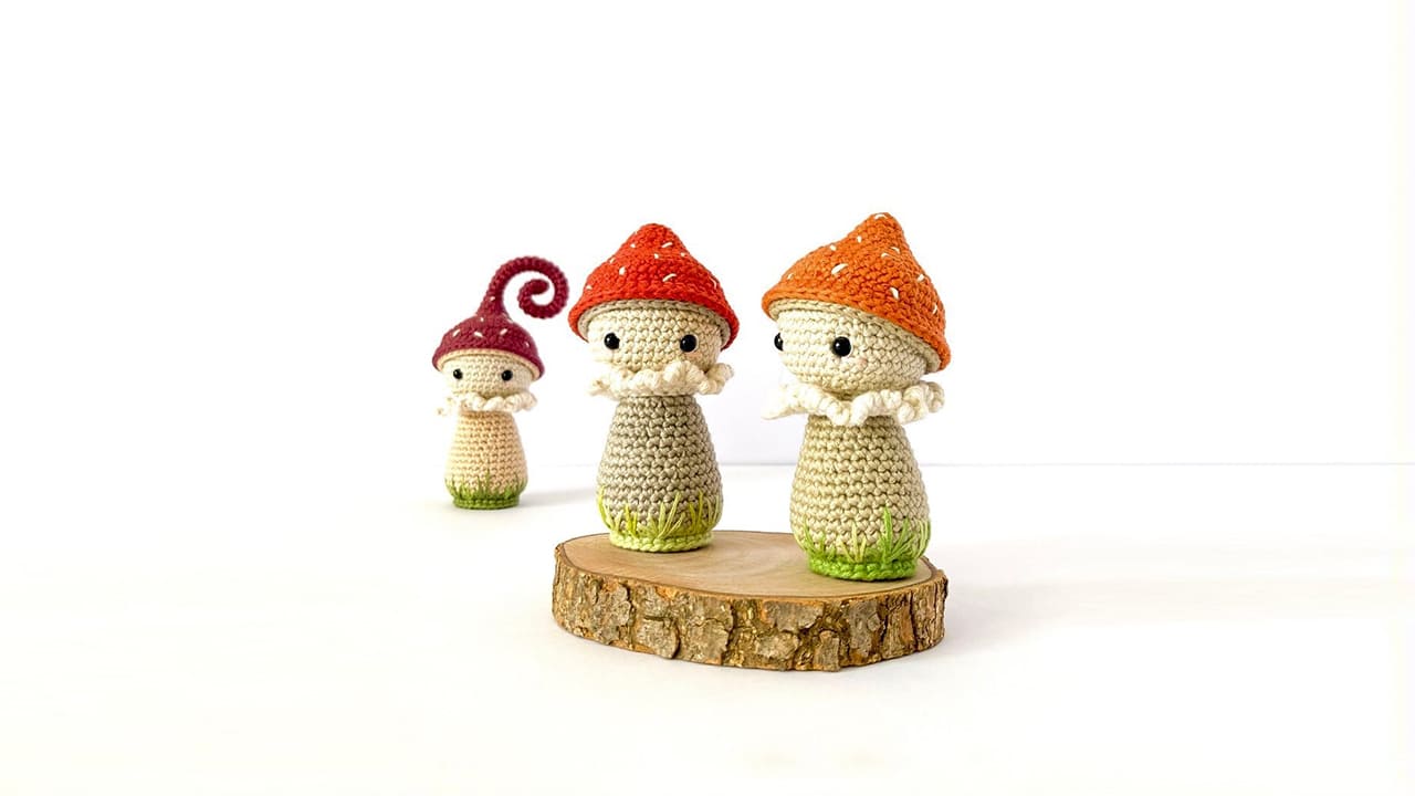 Crochet Mushroom Wildlings PDF Amigurumi Free Pattern 2