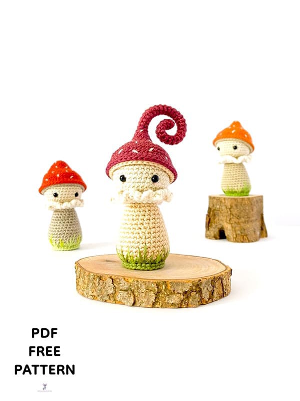 Crochet Mushroom Wildlings PDF Amigurumi Free Pattern