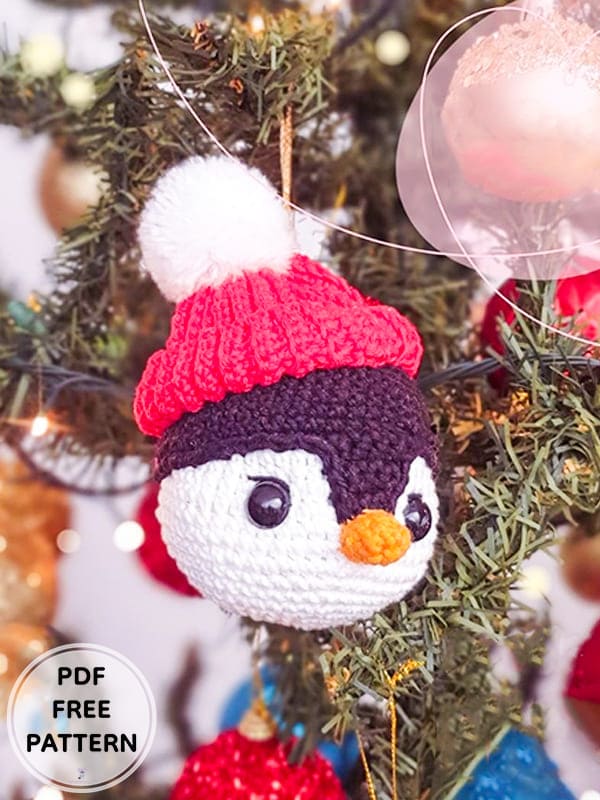 Crochet Penguin Amigurumi Ornaments PDF Free Pattern 2
