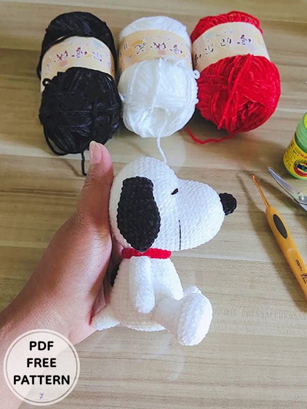 Crochet Snoopy Dog Amigurumi Free Pattern