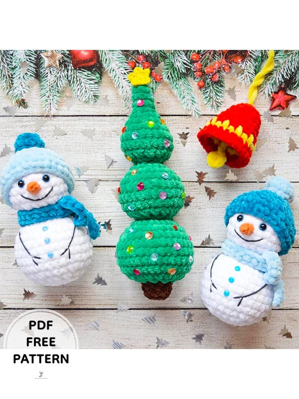 Crochet Snowman Friends Amigurumi PDF Free Pattern 5