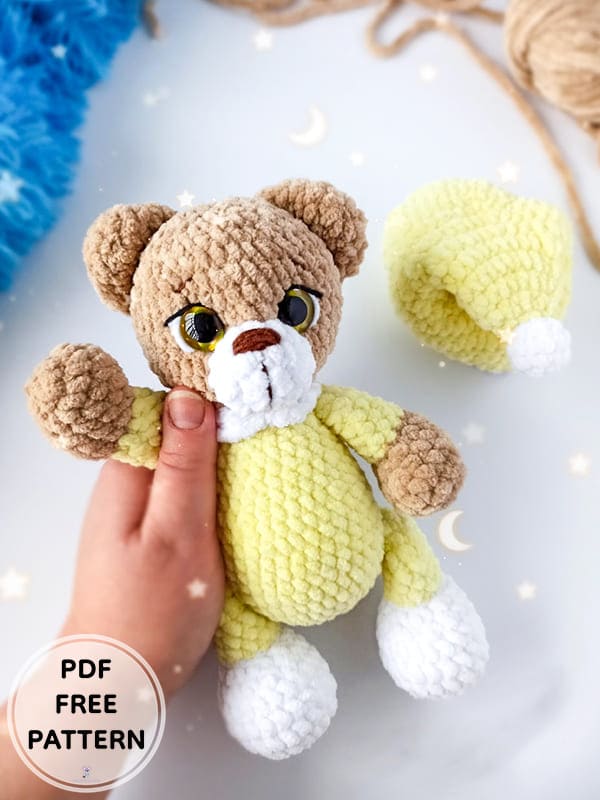 Crochet Teddy Bear In Pajamas Amigurumi Free Pattern 2 1