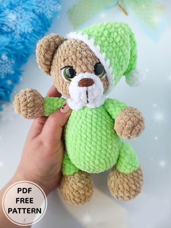Crochet Teddy Bear In Pajamas Amigurumi Free Pattern 3 1