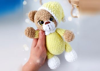 Crochet Teddy Bear In Pajamas Amigurumi Free Pattern