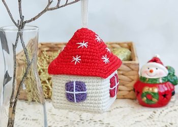 Little House Crochet Ornament Free PDF Pattern