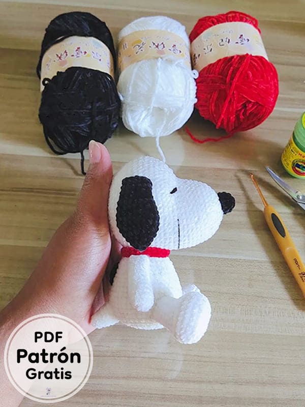 Snoopy Perro Amigurumi PDF Patron Gratis1