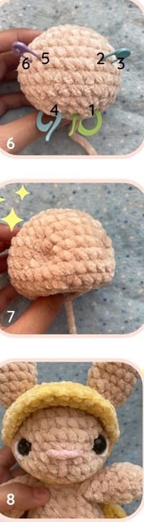 Crochet Bunny Kylie Free Amigurumi Patterns PDF Face