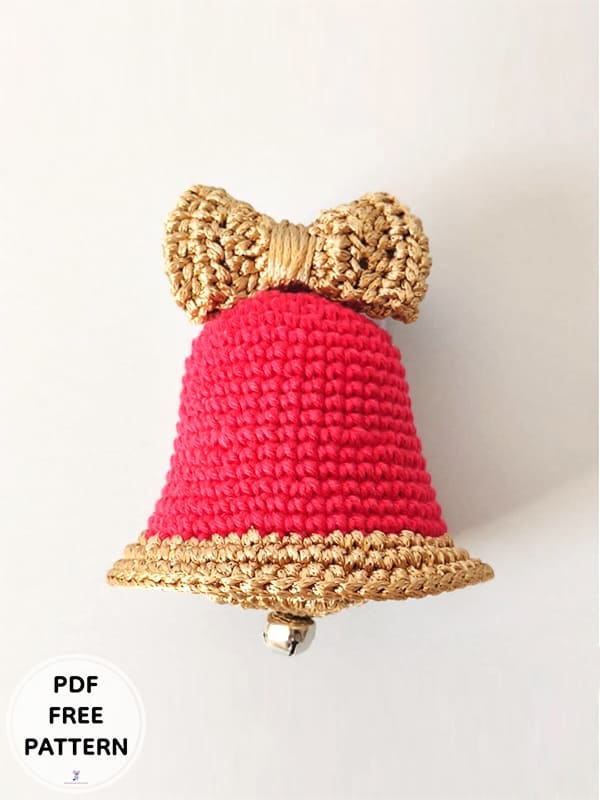 Crochet Christmas Bell Ornament Free PDF Pattern