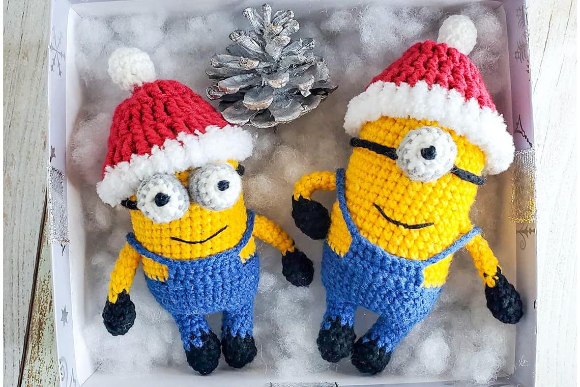 Crochet Christmas Ornaments Minion Rush Free Amigurumi Patterns 1