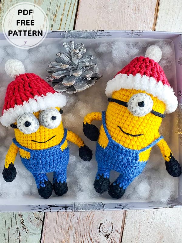 Crochet Christmas Ornaments Minion Rush Free Amigurumi Patterns 2