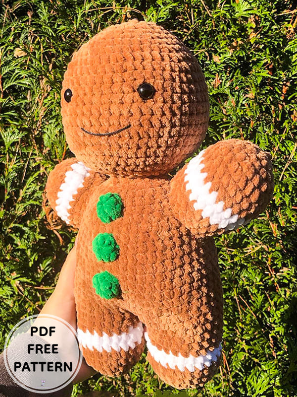 Crochet Gingerbread Cookie Man Amigurumi Free Pattern 2 1