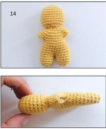Easy Crochet Gingerbread Man Free Amigurumi Patterns PDF Arms
