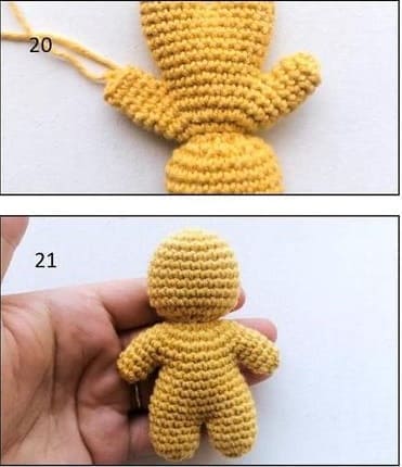 Easy Crochet Gingerbread Man Free Amigurumi Patterns PDF Arms3