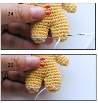 Easy Crochet Gingerbread Man Free Amigurumi Patterns PDF Body