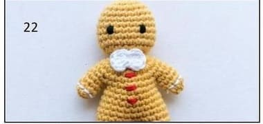 Easy Crochet Gingerbread Man Free Amigurumi Patterns PDF Bow Tie