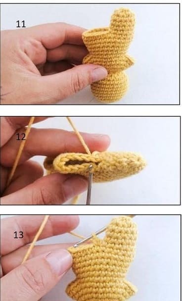 Easy Crochet Gingerbread Man Free Amigurumi Patterns PDF Legs2