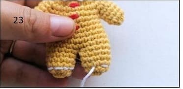 Easy Crochet Gingerbread Man Free Amigurumi Patterns PDF Legs5